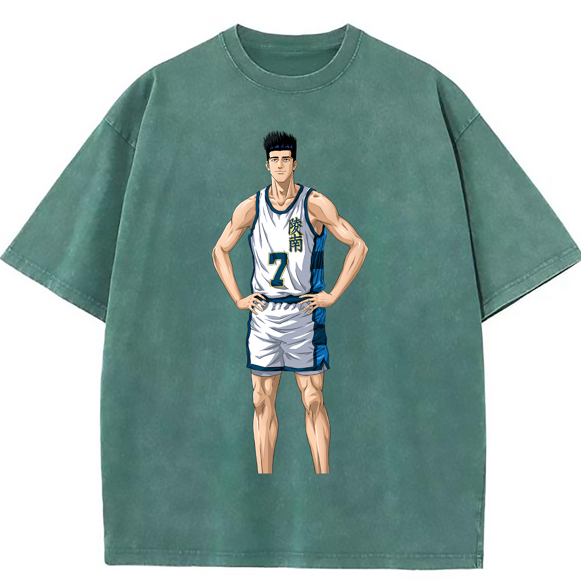 （画像用） SLAM DUNK／スラムダンク 綿100% ヴィンテージ風 半袖Tシャツ（フロントプリント）